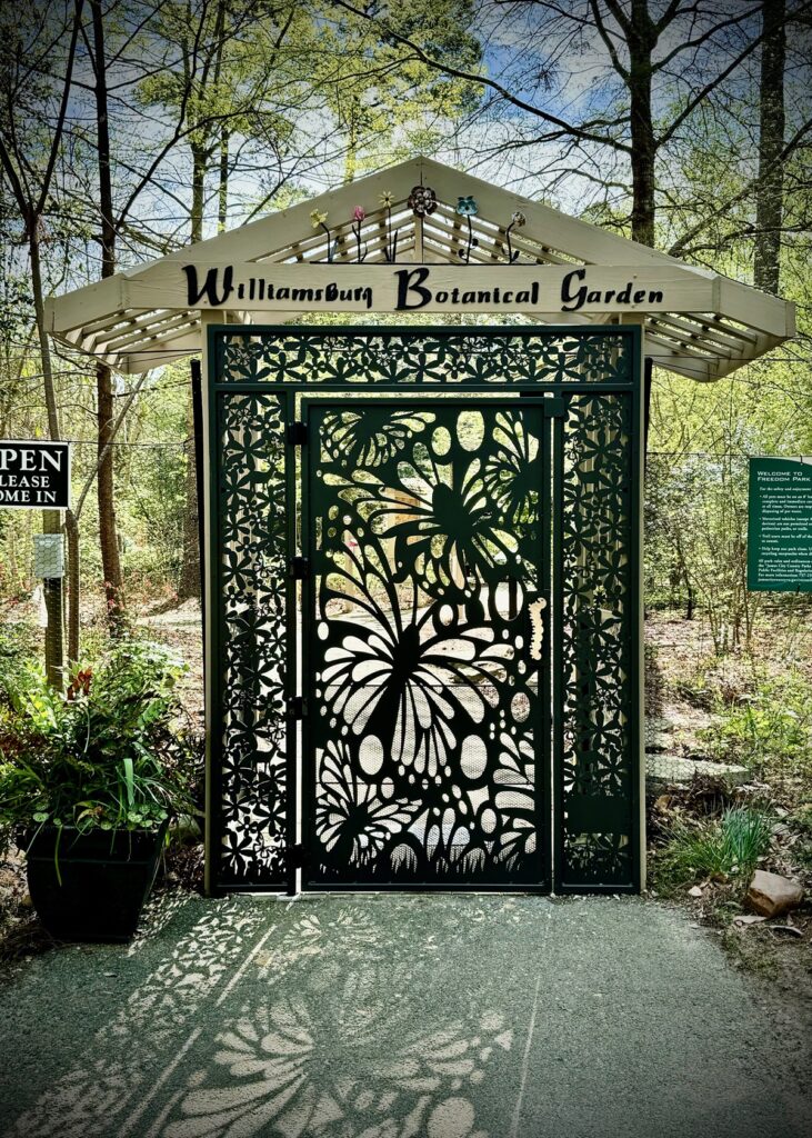 Williamsburg Botanical Gardens Welcome Gate